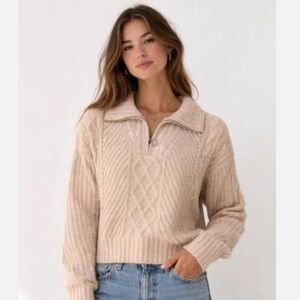 SINCERELY JULES chunky knit ivory color sweater size small
